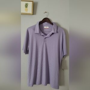 Grand slam golf striped shirt polo size M color Lilac 15% Sun protection  New